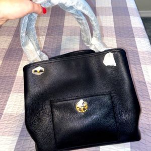 Tory Burch Chelsea Slouchy Tote- NEW! BLACK